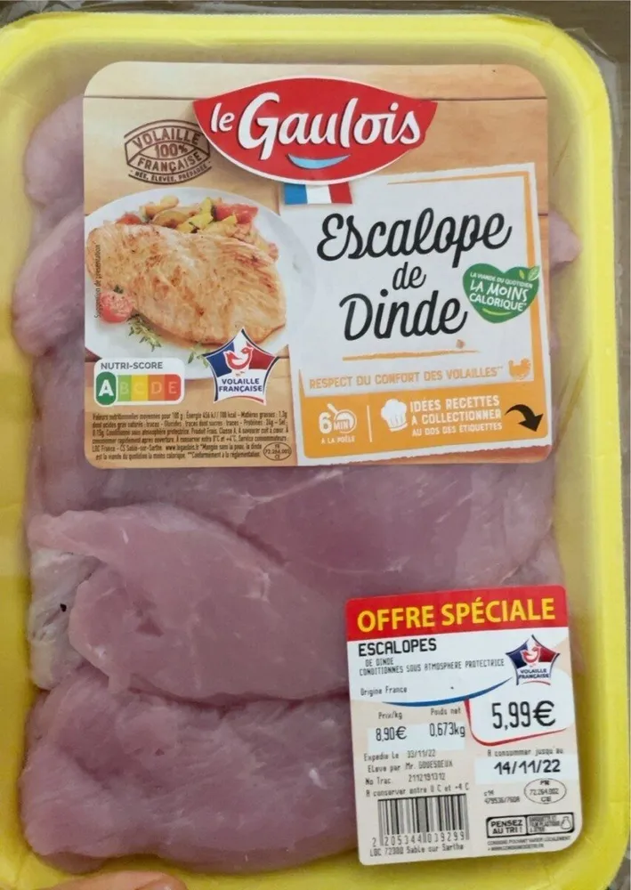 Escalope de dinde