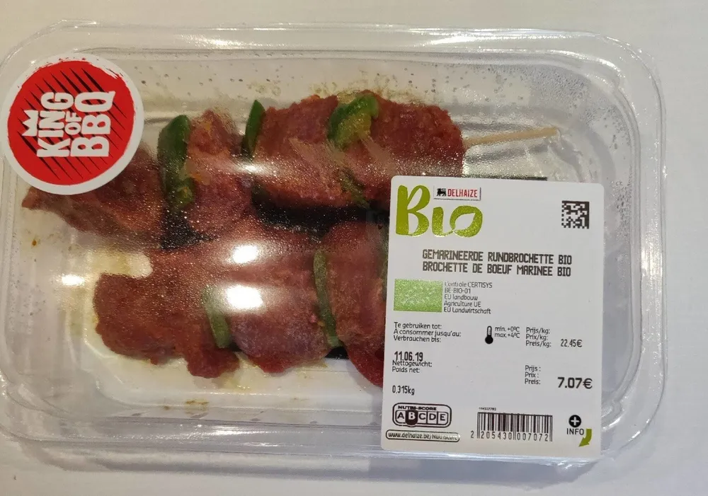 Brochette bœuf matinée bio