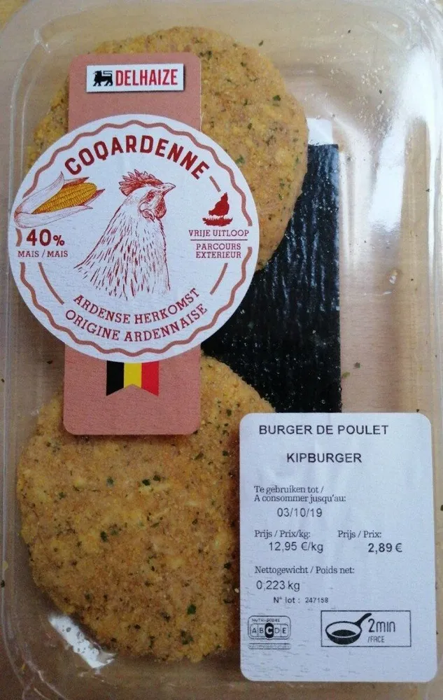 Burger de poulet coqardenne