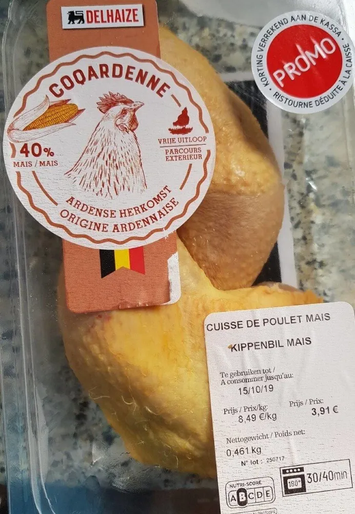 Cuisse de poulet maïs