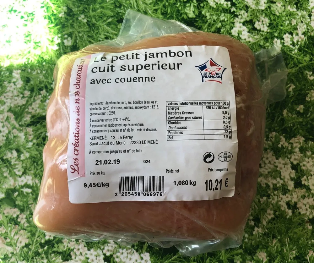 Le Petit Jambon cuit superieur abec couenne