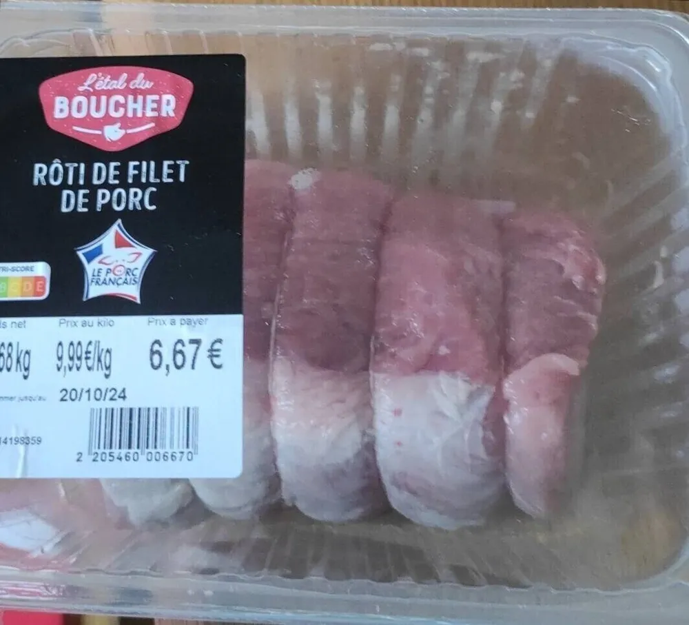Roti de filet de Porc