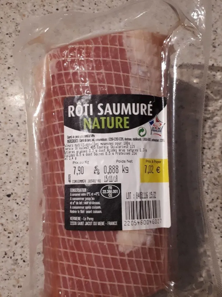 Rôti saumuré nature