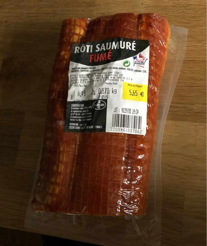 Roti saumuré fumé