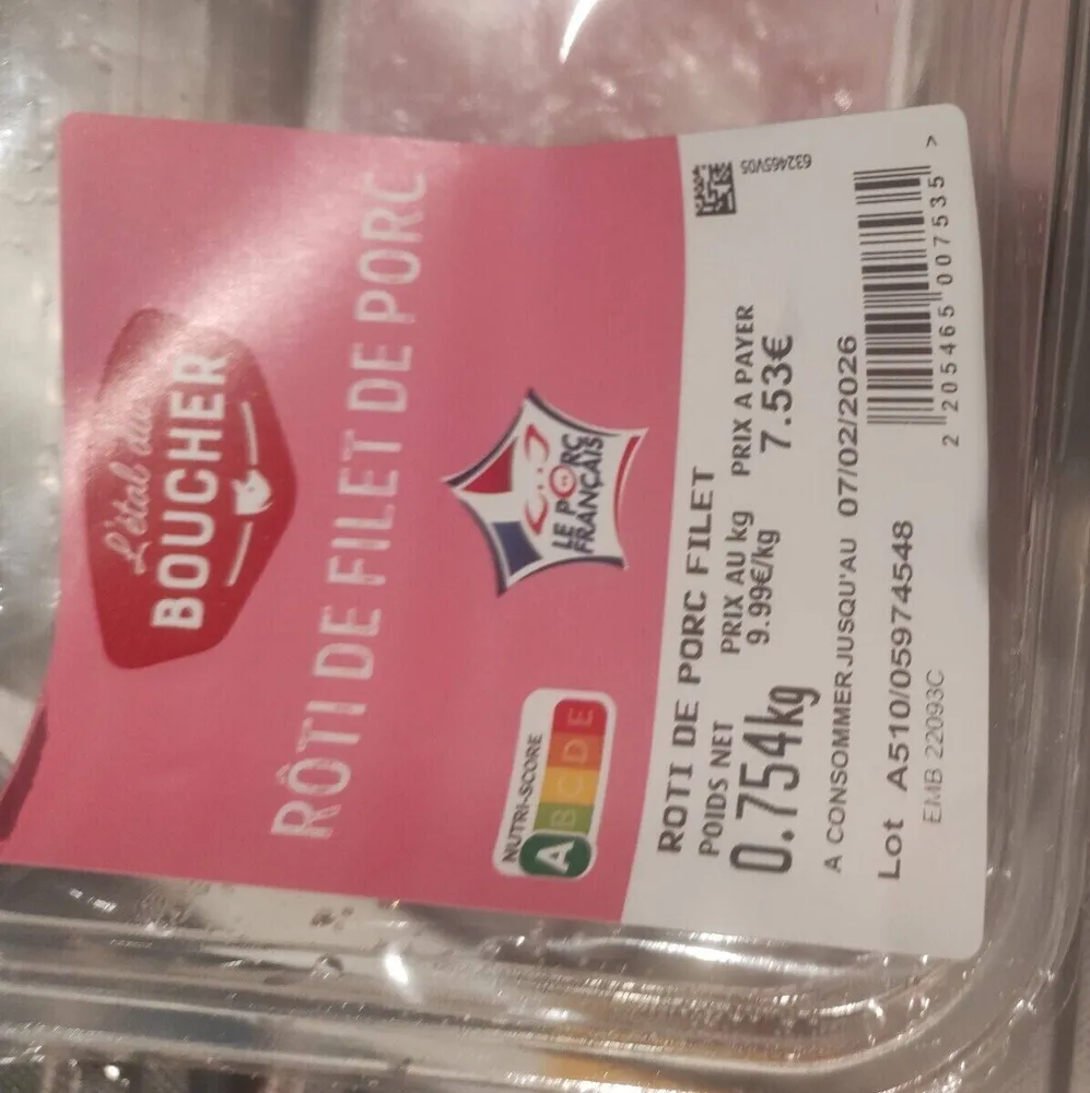 Rôti de filet de porc