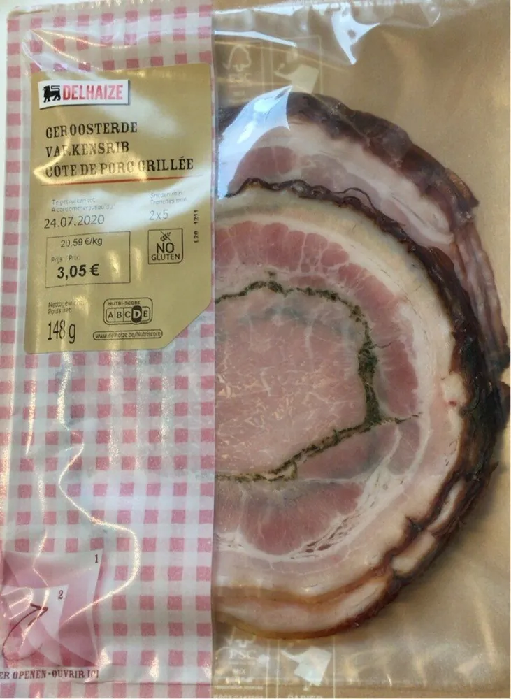 Côte de porc grillée