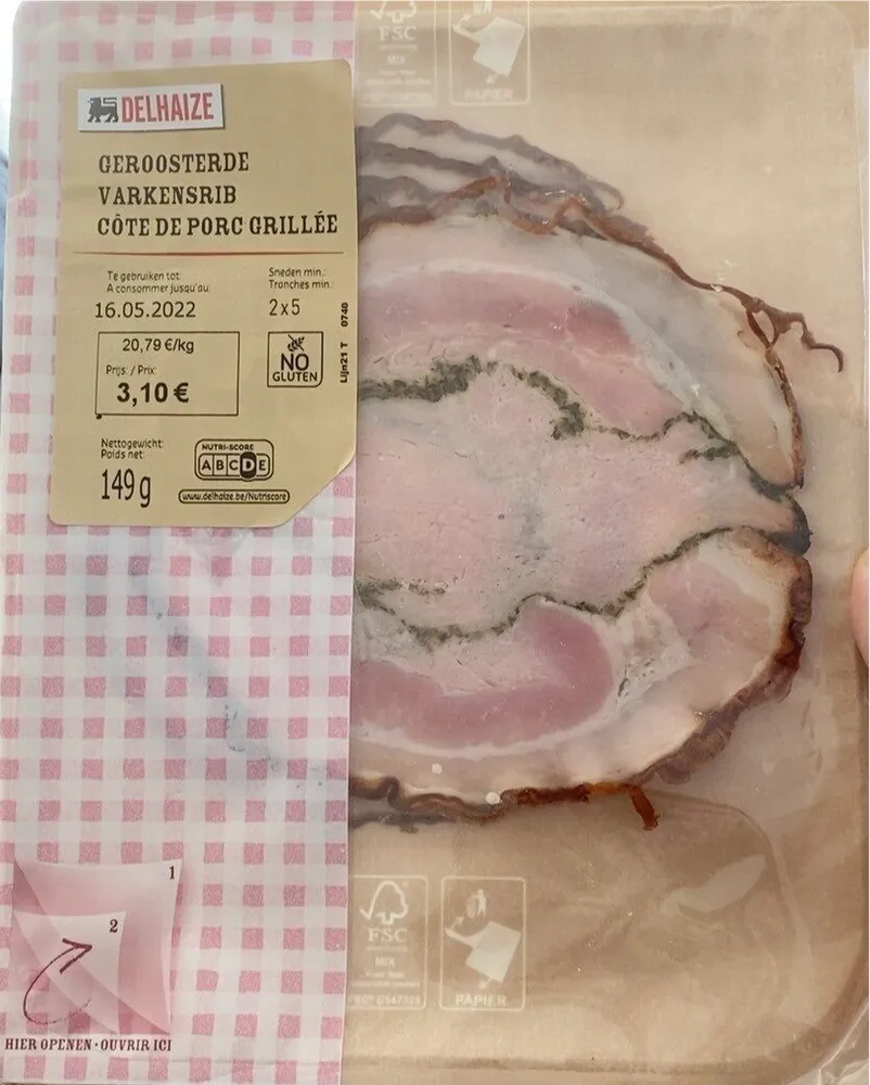 Côte de porc grillée