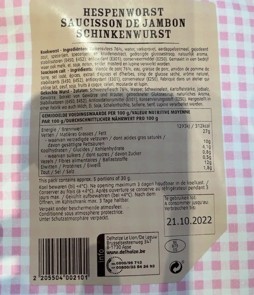 Delhaize hespenworst