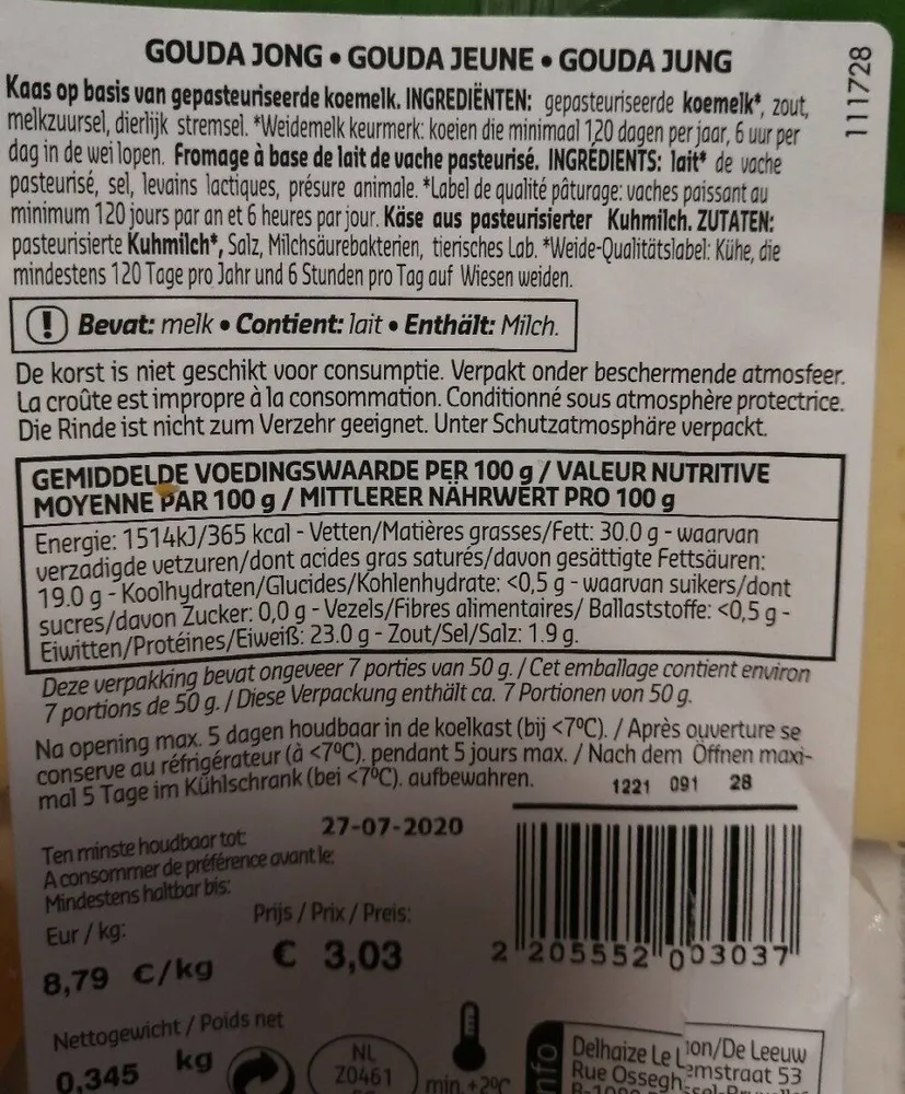Gouda jeune