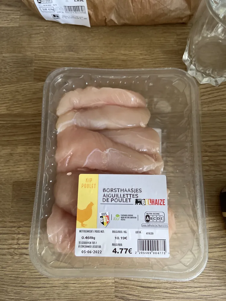 Aiguillettes de poulet