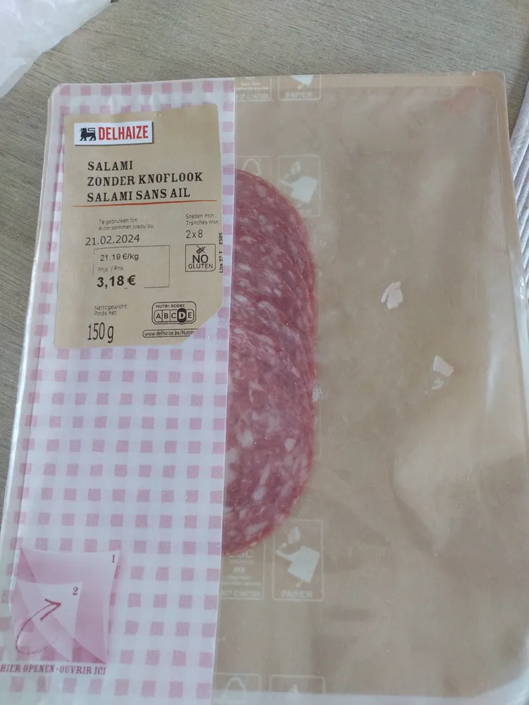 SALAMI ZONDER KNOFLOOK
SALAMI SANS AIL