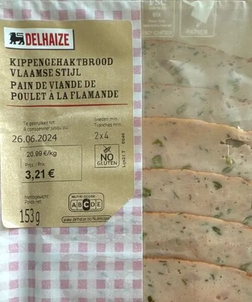 Pain de viande de poulet à la flamande