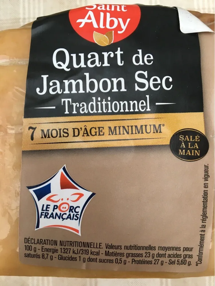 Quart de jambon sec