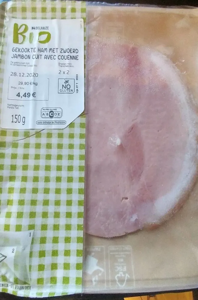 Jambon cuit avec couenne