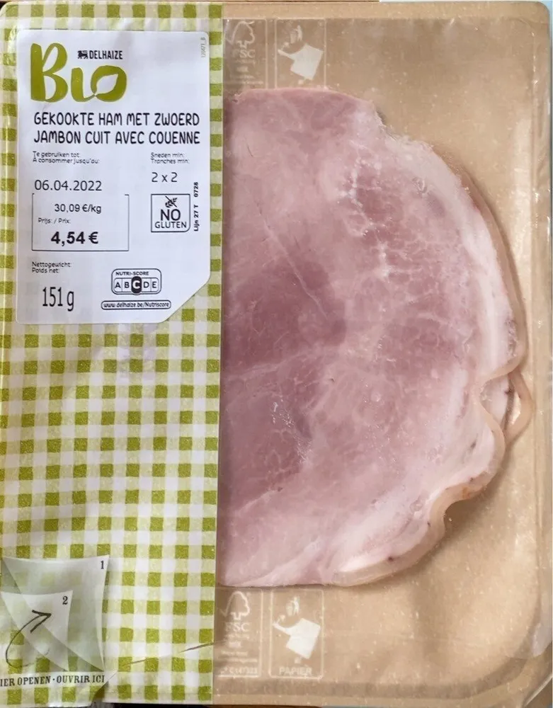 Jambon cuit avec couenne