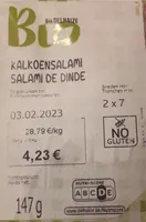 Kalkoensalami salami dinde