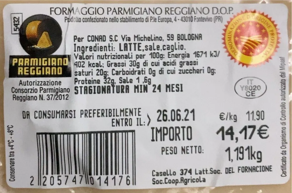 Parmigiano Reggiano D.O.P.