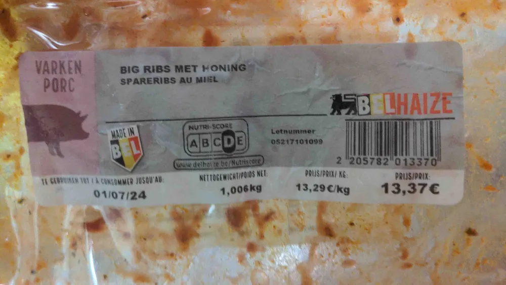 Spare ribs au miel