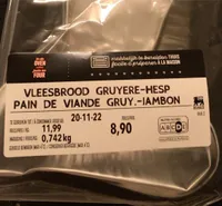 Pain de viande gryere jambon