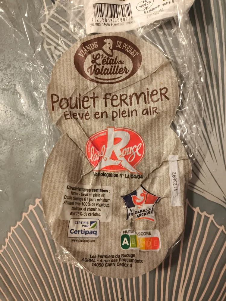 Poulet fermier Élevé en plein air