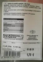 Jambon traditionnel fumé au bois de hêtre