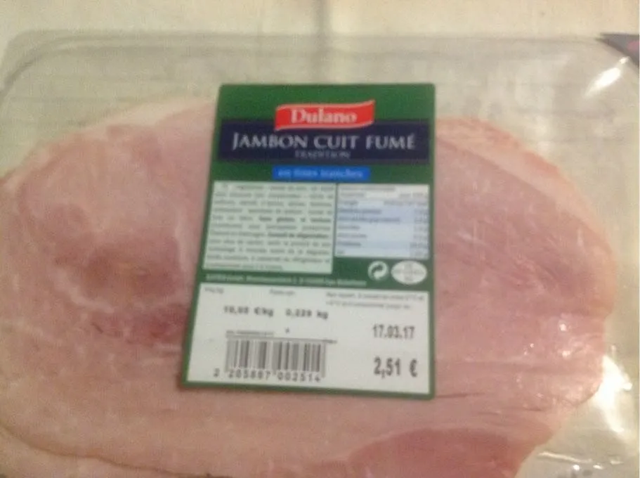 Jambon cuit fumé