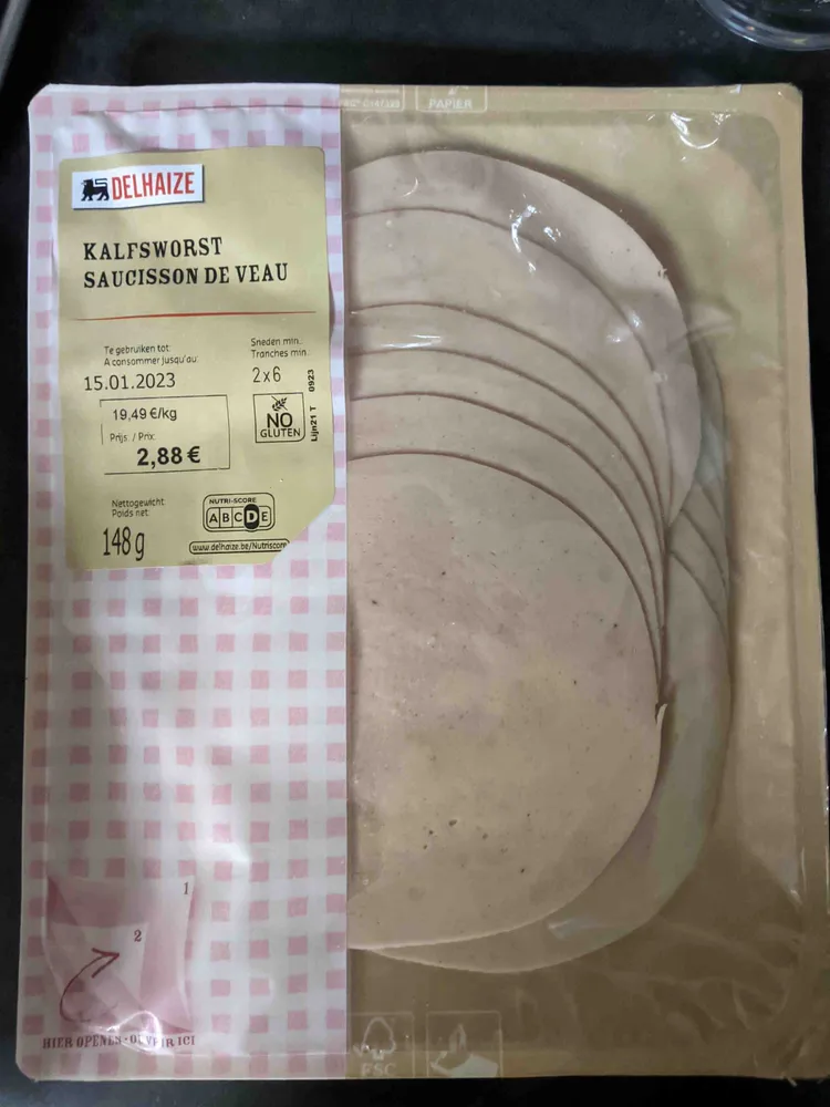 Kalfsworst Saucisson de veau