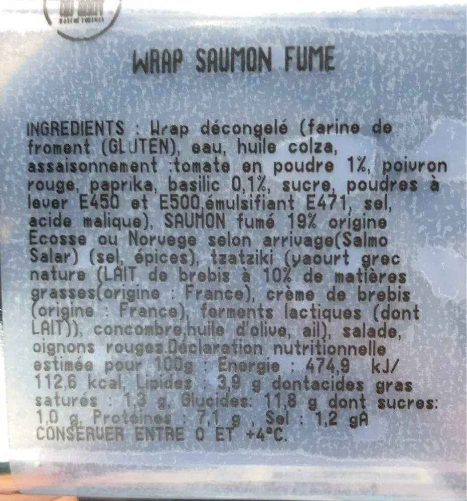 Wrap saumon fumé