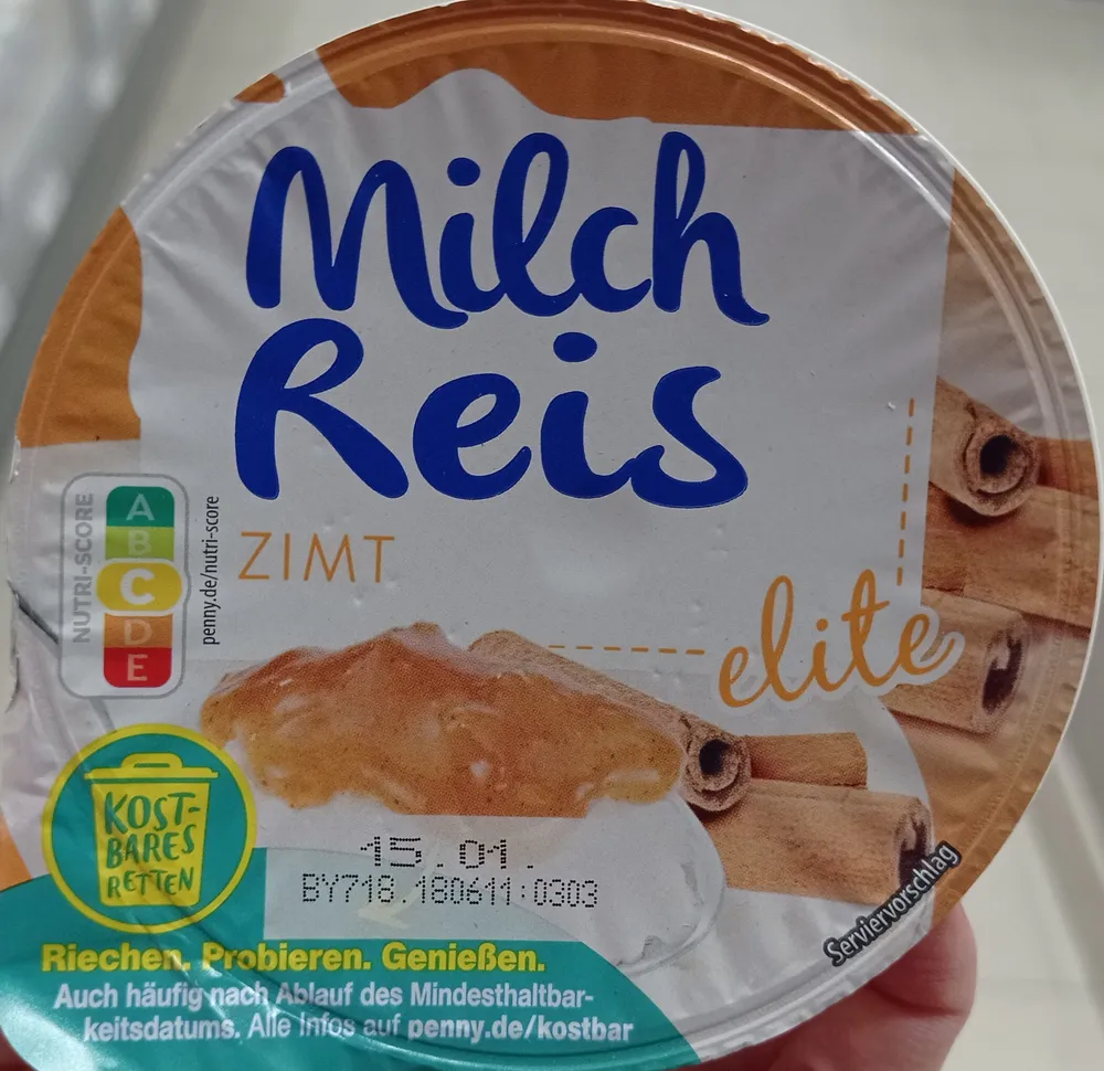 Milch Reis Zimt