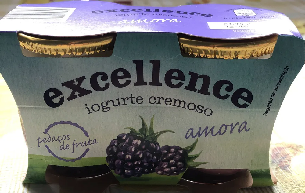 excellence iogurte cremoso amora