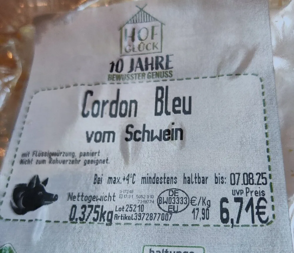 Cordon Bleu Schwein