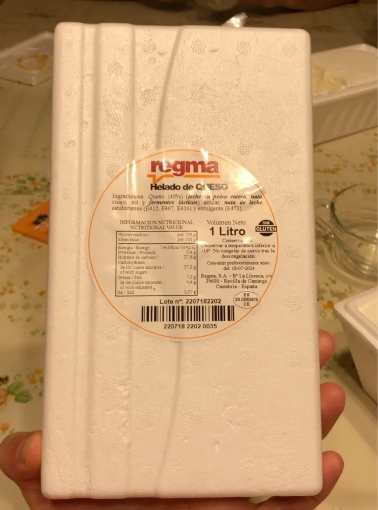 Helado de queso