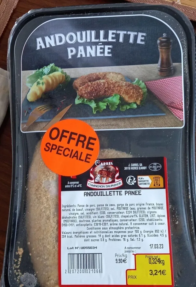 Andouillette panée