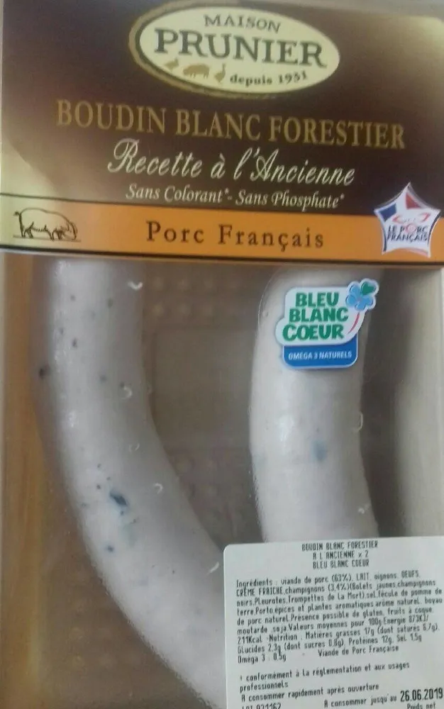 Boudin blanc forestier