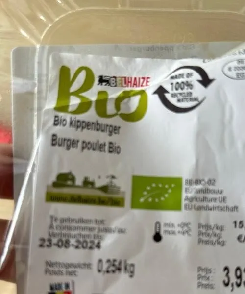 Burger poulet bio
