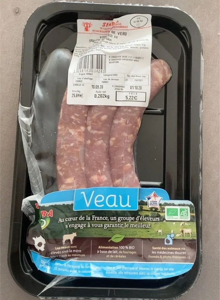 Saucisse de veau