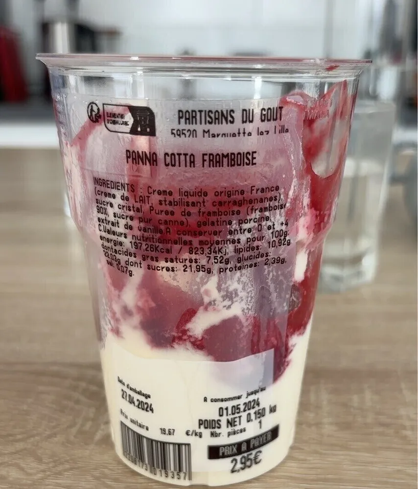 Panna cotta framboise