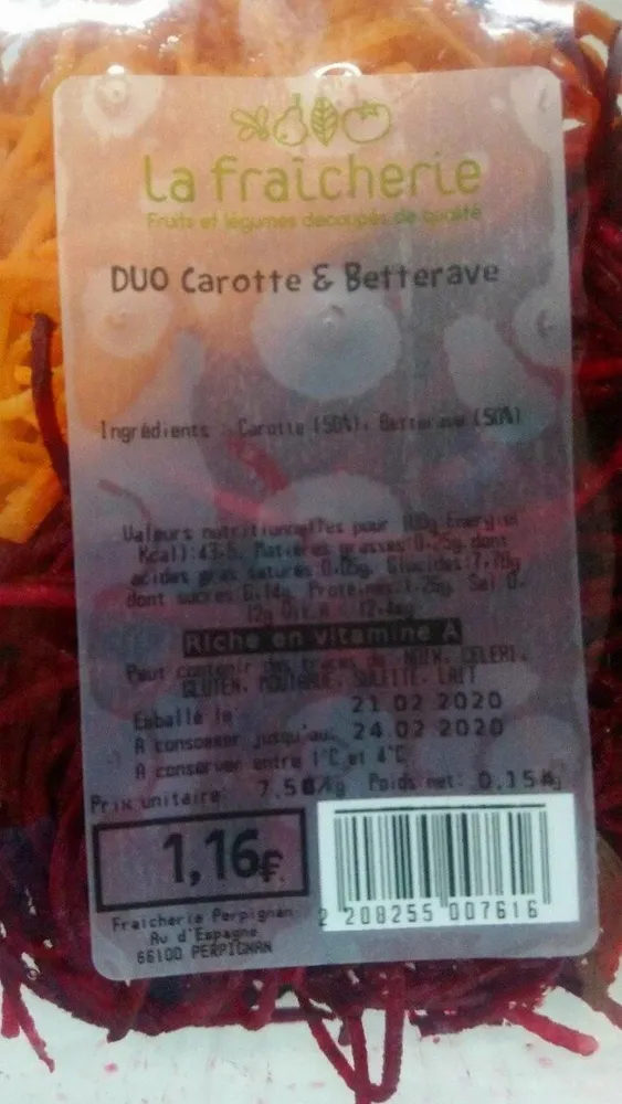 Duo de carottes betterave