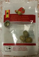 Olives espagnoles farcies à la pâte de poivrons