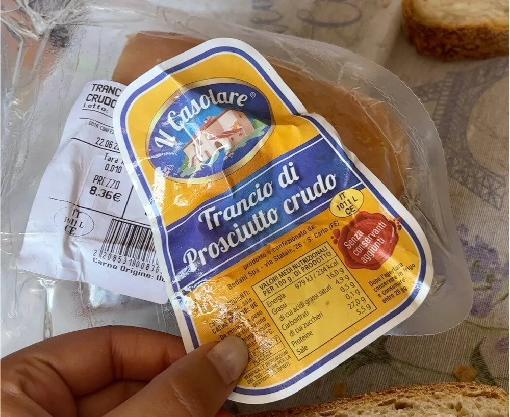 Trancio di prosciutto crudo