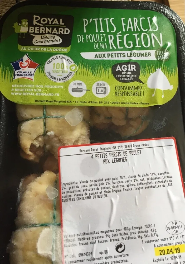 P'TITS Farcis de poulet aux petits legumes