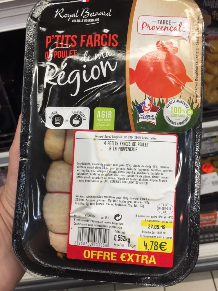 Petits farcis de poulet