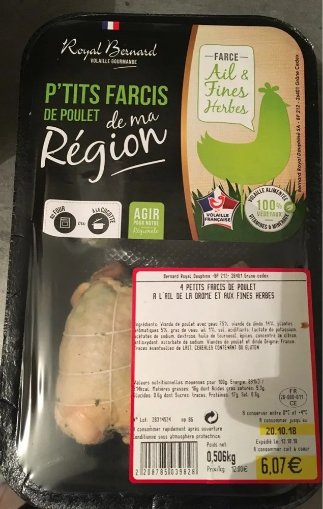 P'TITS FARCIS DE POULET DE MA REGION