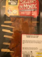 Mini-brochettes de filet de poulet assaisonné cumin paprika