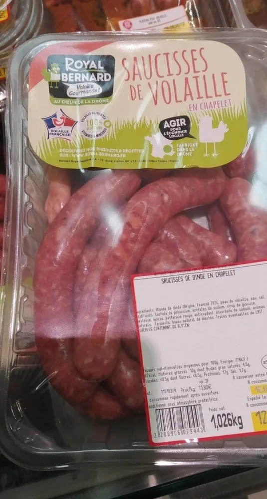 Saucisses de volaille