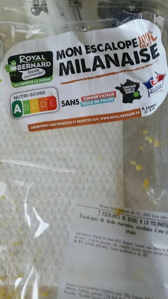 Mon escalope Milanaise 100 % filet