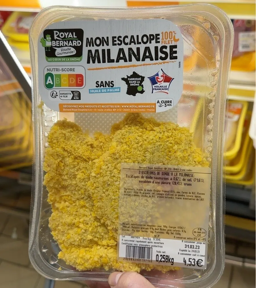 2 Escalopes à la milanaise