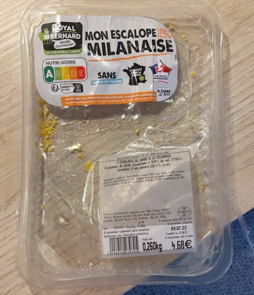 Mon escalope milanaise 100% filet