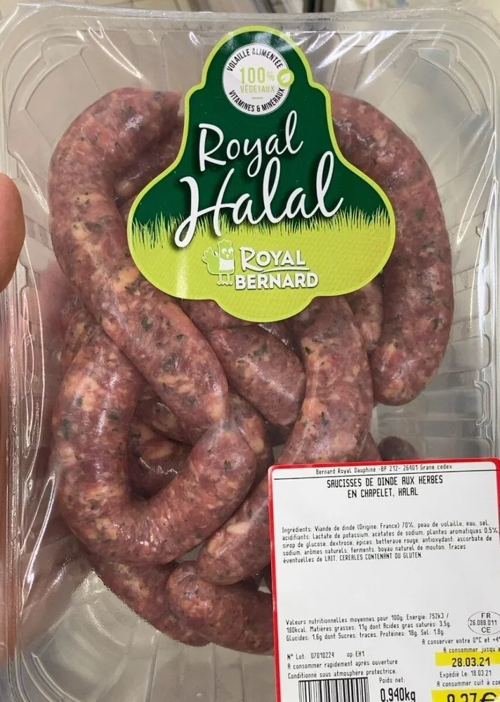 Saucisses de dinde aux herbes Halal