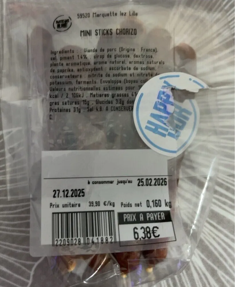 mini sticks chorizo